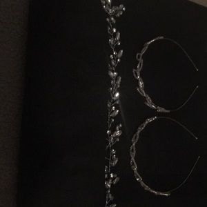 Rhinestone hair vine and two rhinestone hair bands